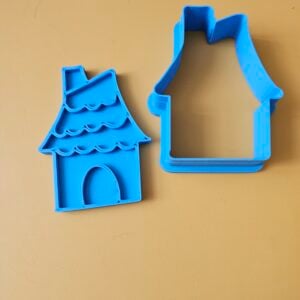 Fairy House Cookie Cutter – Whimsical Cottage Design – 3” and 4.75” Sizes – Stamp or Imprint
