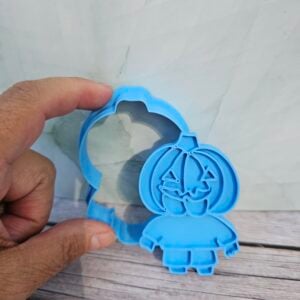 Pumpkin Boy Cookie Cutter – Halloween Character – 3” and 4.75” Sizes – Cutter and Stamp