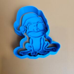 Coquí with Christmas Hat Cookie Cutter & Stamp – Puerto Rico Holiday Series – 3” and 4.75” Sizes