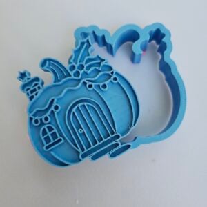 Christmas Pumpkin Cookie Cutter & Stamp – Holiday Series – 3” and 4.75” Sizes