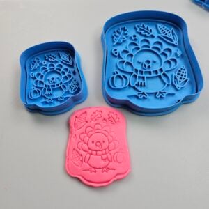 Thanksgiving Turkey Cookie Cutter & Stamp – Holiday Series – 3” and 4.75” Sizes