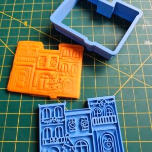 Three Houses of Old San Juan Cookie Cutter & Stamp – Christmas Edition – 3” and 4.75” Sizes