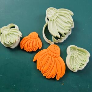 Corn Flower Cutter and Stamp Set for Ceramic Tiles.