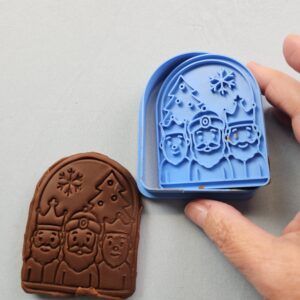 Three Wise Men with Christmas Tree & Snowflake Cookie Cutter & Stamp – Holiday Series – 3” and 4.75” Sizes