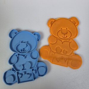 Teddy Bear Cookie Cutter & Stamp – Valentine’s Day Cookies –Mother's Day Cookie Cutter
