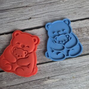 Mama Bear Hugging Cub Cookie Cutter & Stamp – Mother’s Day Series