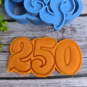 250 Years of Freedom Cookie Cutter & Stamp – America 250 Celebration – 3” and 4.75” Sizes